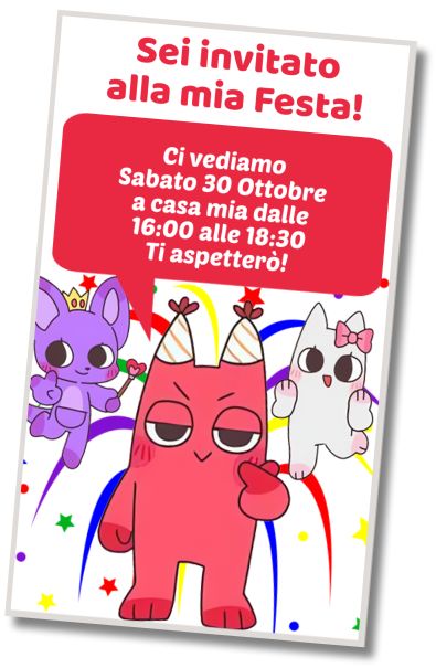 Invito di compleanno personalizzato gratuito Auguri di Compleanno Garten of Banban