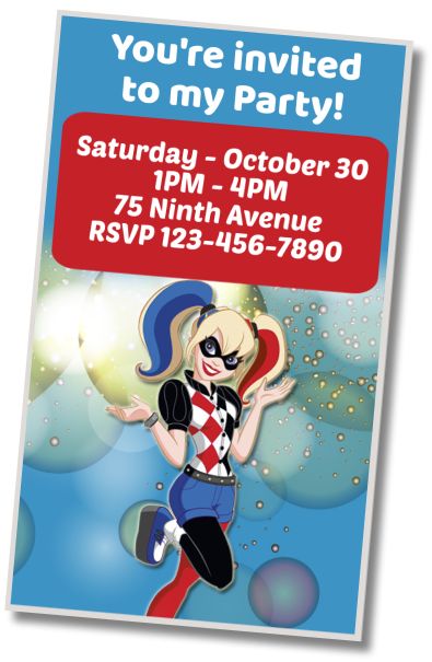 Make Virtual Invitation Harley Quinn Pool Party