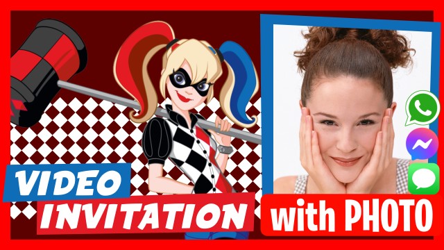 Make Video Invitation Harley Quinn