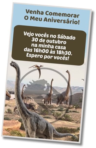 Convite de aniversário personalizado gratuito Festa na piscina do Jurassic World