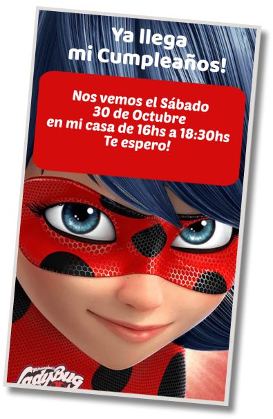 Invitación de cumpleaños personalizada gratis Fiesta de Helados Ladybug
