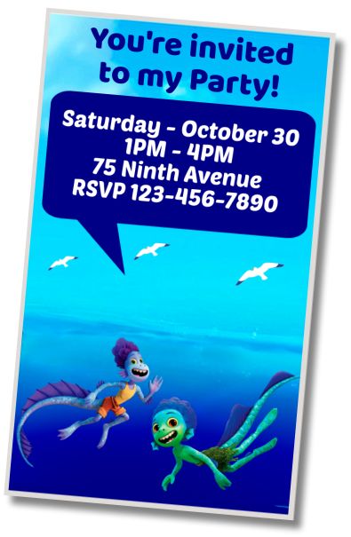 Make Virtual Invitation Luca-themed pool party