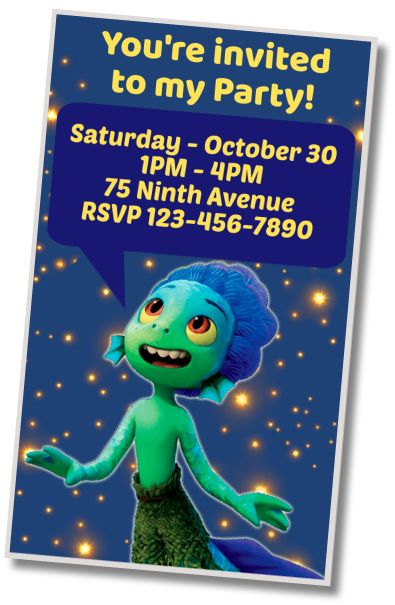 Make Virtual Invitation Luca Sleepover Party