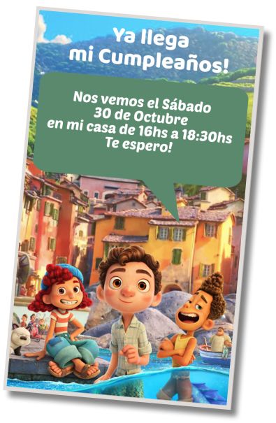 Hacer Invitación Virtual Fiesta Cumpleaños temático Luca