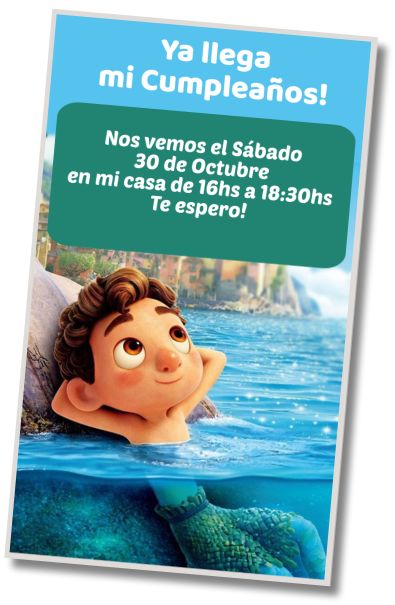 Invitación de cumpleaños personalizada gratis Cumpleaños Virtual de Luca