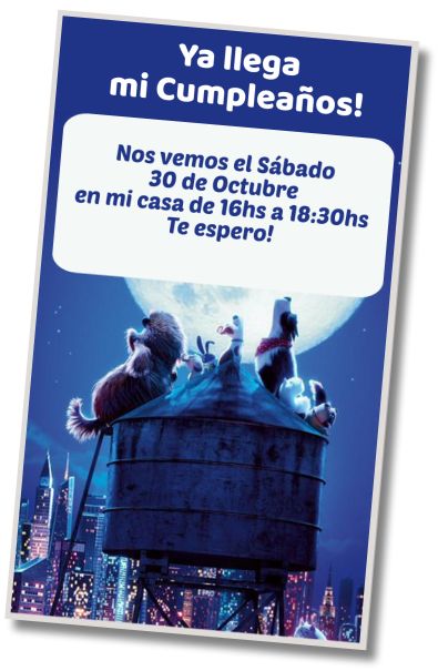 Hacer Invitación Virtual Fiesta Pijamada Vida Secreta de tus Mascotas