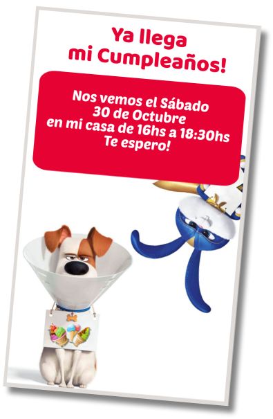 Hacer Invitación Virtual Fiesta de Helados Vida Secreta de tus Mascotas