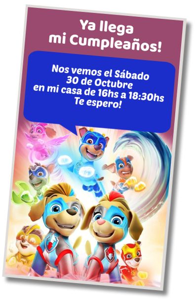 Hacer Invitación Virtual Fiesta en la Piscina Paw Patrol