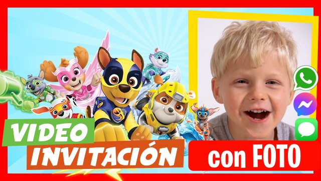 Hacer Video Invitación Mighty Pups - Paw Patrol