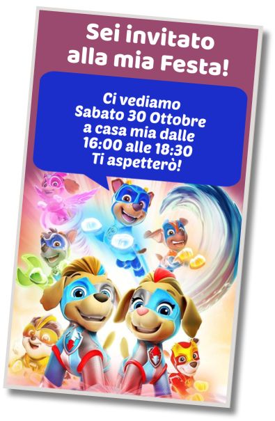 Invito di compleanno personalizzato gratuito Festa in Piscina dei Paw Patrol