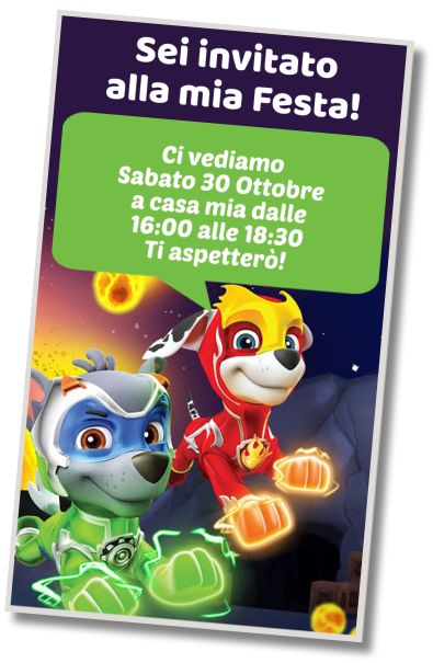 Invito di compleanno personalizzato gratuito Festa gonfiabile Mighty Pups