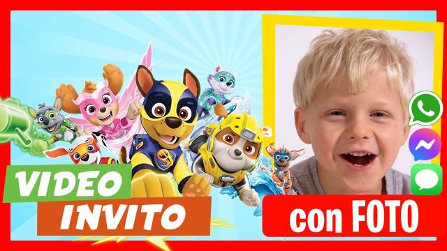 Crea Video Invito Mighty Pups - Paw Patrol