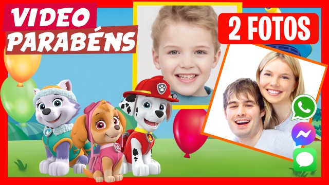 Faça um Video Convite Paw Patrol