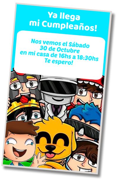 Invitación de cumpleaños personalizada gratis Cumpleaños Mikecrack