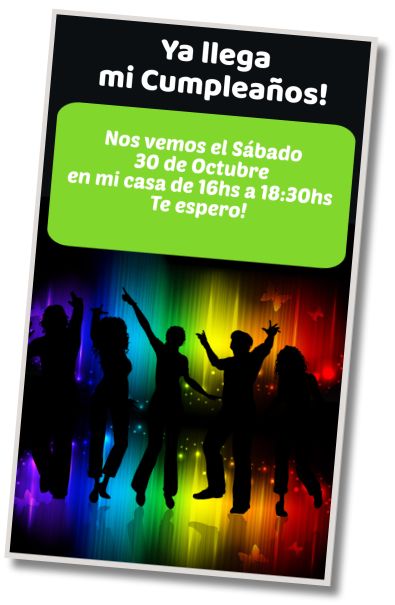 Invitación de cumpleaños personalizada gratis Fiesta Temática Glow