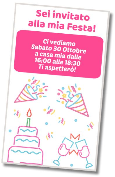 Invito di compleanno personalizzato gratis Celebrazione del Compleanno al Neon