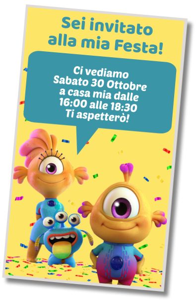 Invito Compleanno Festa in Costume di Nivis