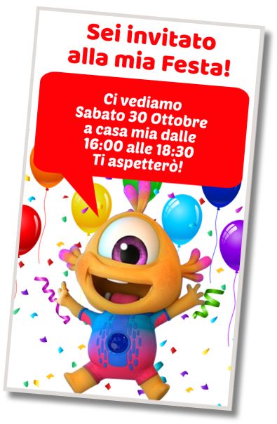 Invito di compleanno personalizzato gratuito Festa a Sorpresa per Nivis