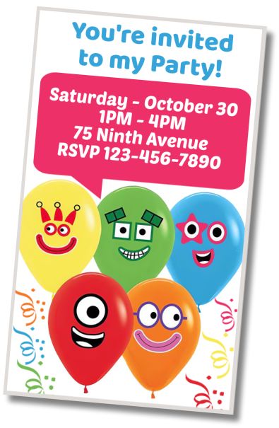 Free personalized birthday invitation Numberblocks Costume Party