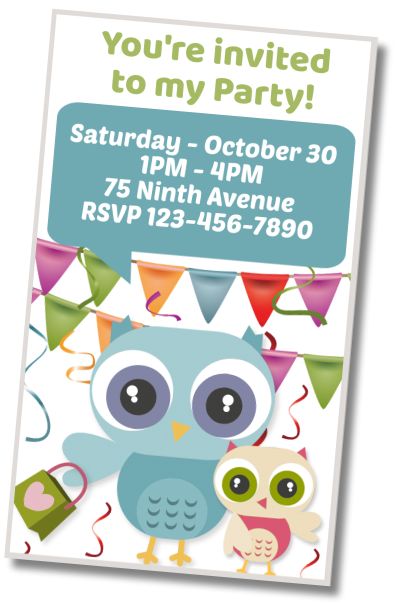 Free personalized birthday invitation Owl First Year Party