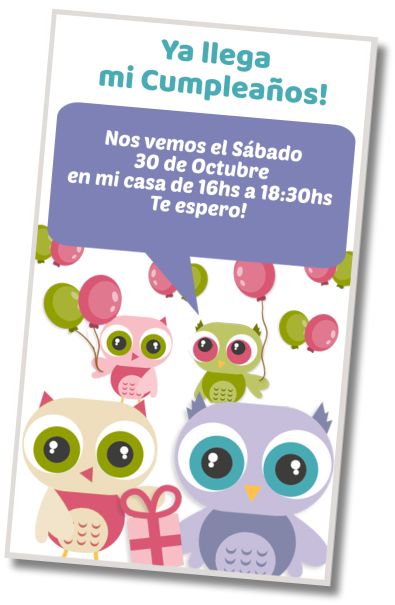 Hacer Invitación Virtual Fiesta de Piscina Buhitos Bebés