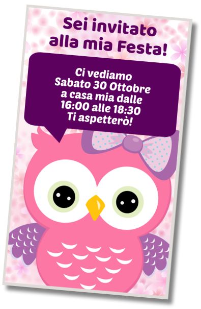 Invito Compleanno Buhitas Ragazze Spa