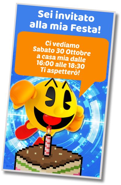 Invito Compleanno Compleanno di Pac-man