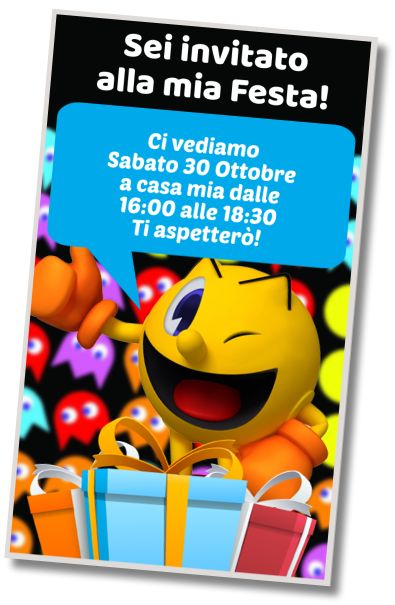 Invito di compleanno personalizzato gratuito Festa di Compleanno di Pac-man