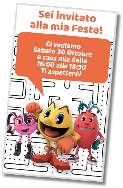 Invito di compleanno personalizzato gratuito Compleanno a Tema Pacman