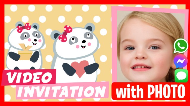 Make Video Invitation Baby Panda Bear