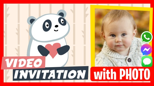 Make Video Invitation Panda Bear