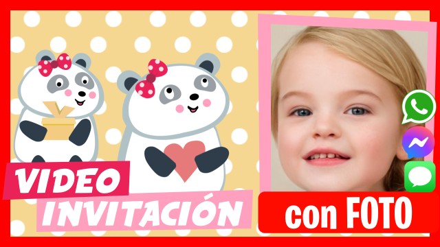Hacer Video Invitación Osita Panda