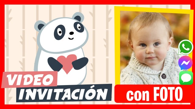 Hacer Video Invitación Oso Panda