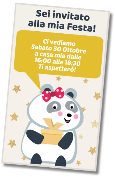Invito di compleanno personalizzato gratuito Primo Compleanno dell'orso Panda