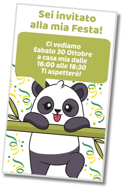 Invito Compleanno Compleanno dell'orso Panda