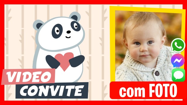 Faça um Video Convite Urso Panda