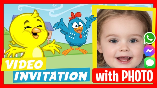 Make Video Invitation Pollito Amarillito (Gallina Pintadita)