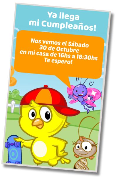 Hacer Invitación Virtual Fiesta de Disfraces Pollito Amarillito