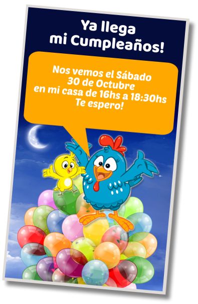 Hacer Invitación Virtual Fiesta Pijamada Pollito Amarillito Gallina Pintadita