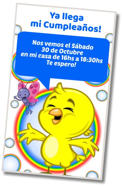 Hacer Invitación Virtual Fiesta de Piscina Pollito Amarillito