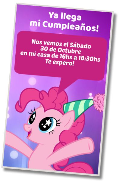 Hacer Invitación Virtual Fiesta Sorpresa Mi Pequeño Pony