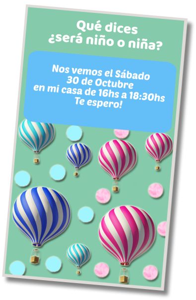 Hacer Invitación Virtual Revelación de Género Nuestro Bebé