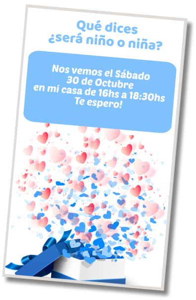 Hacer Invitación Virtual Fiesta Revelación Género
