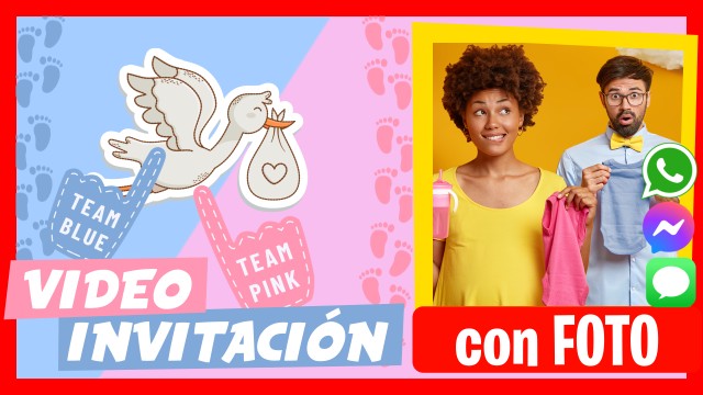 Hacer Video Invitación Revelación de Género Bebé