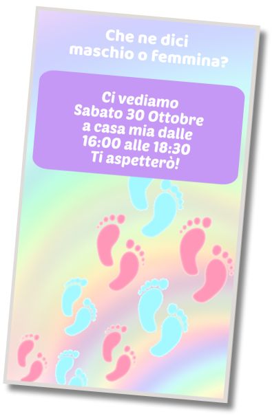 Invito di compleanno personalizzato gratuito Festa di Rivelazione del Sesso del Bambino