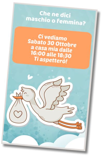 Invito di compleanno personalizzato gratuito Baby Gender Reveal Party