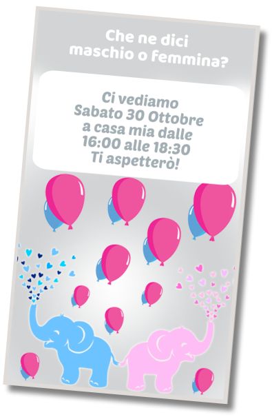 Invito di compleanno personalizzato gratuito Sarà ragazzino o piccola ragazza?