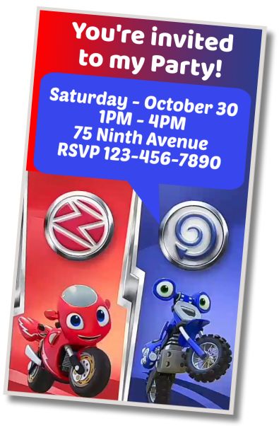 Make Virtual Invitation Sports Party Ricky Zoom