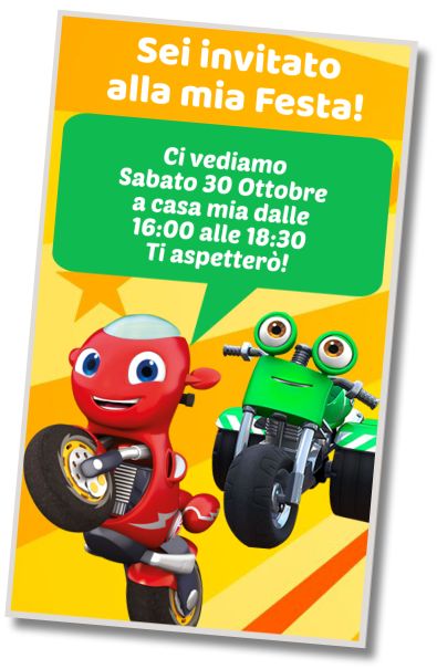 Invito Compleanno Compleanno Ricky Zoom
