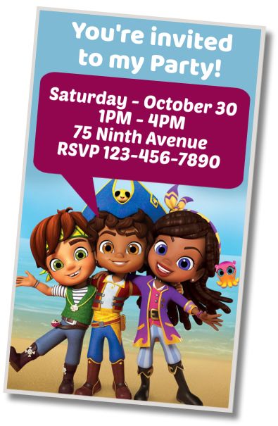 Free personalized birthday invitation Birthday Greetings Santiago of the Seas